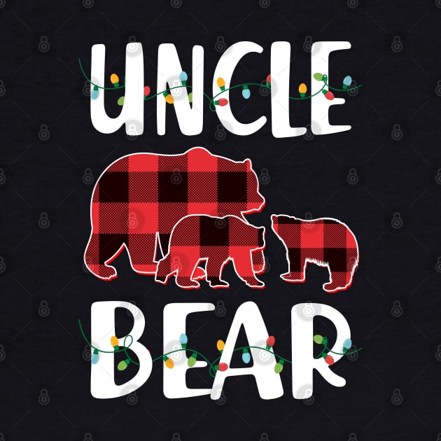 Uncle Bear Red Plaid Christmas Pajama Matching Family Gift by intelus